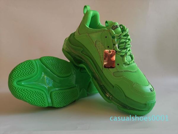 

sale fashion paris triple s 3.0 crystal bottoms vintage sneakers men women casual shoe tripler red green luxe platform shoeac01, Black