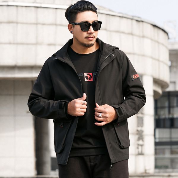 

new big size 8xl 7xl 6xl 5xl plus size men spring and autumn jackets and coats jackets mens clothes tooling jacket, Black;brown
