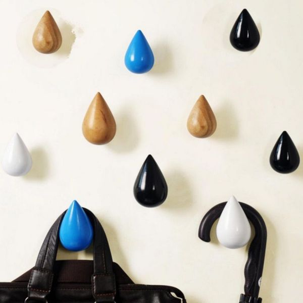 

water drop shape wall hanger bathroom door coat hat umbrella holder key hooks home storage wall-mounted decorative hooks