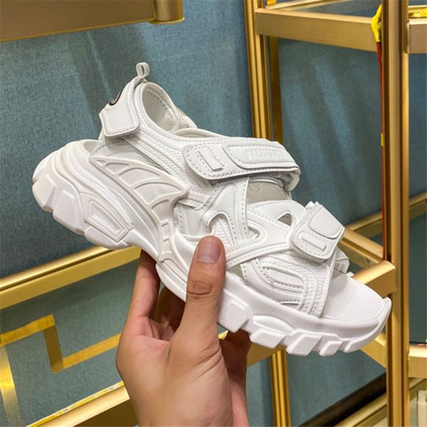 

2020 new women sandals thick bottom platform shoes woman casual white sneakers comfortable sandal flats summer beach shoes, Black