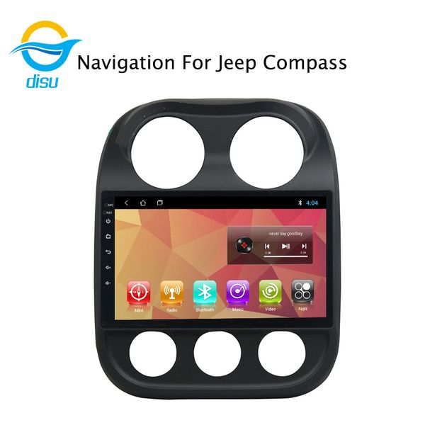 

car radio multimedia video player navigation gps android 8.1 9 inch support mirror link for jeepcompass2010-2016 car dvd
