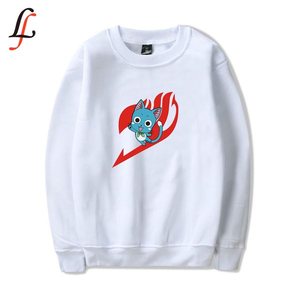 

fairy tail software long sleeves round neck harajuku sweatshirts 2019 new men/women casual clothes kpop plus size, Black