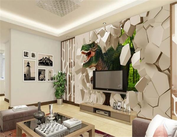 

3d обои стены динозавр сплошная стена фон hd цифровая печать влага обои