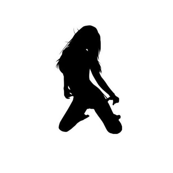 

15*9.1cm Car Sticker Sexy Hot Women Girl Kneeling Decal Vinyl Truck Car Accessories Adult Pinup, Color