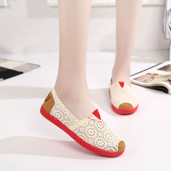 

summer breathable women's network shoes casual hollow out whole network red bottom mary shoes stall selling, Black