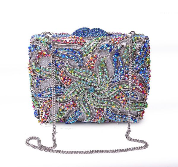

luxurious fashion personality diamond-inlaid dinner bag, high-end lady bag, bride ba
