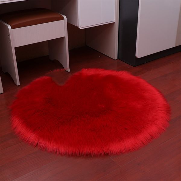 

factory direct imitation australian wool bedroom blanket diameter round 130cm bay window decoration living room plush carpet can be customiz