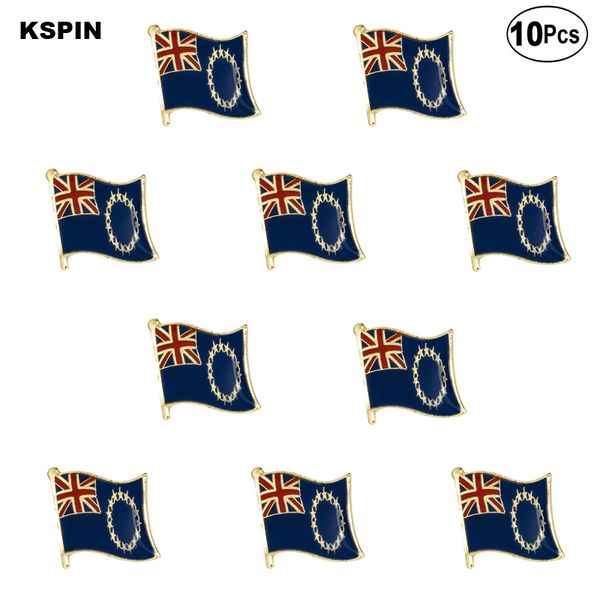 

cook islands flag lapel pin flag badge brooch pins badges 10pcs a lot, Gray
