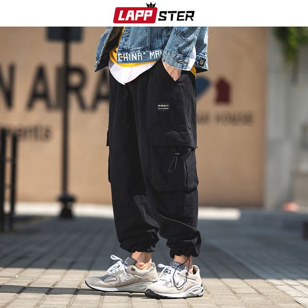 

мужские harajuku шаровары 2019 комбинезон мужчины streetwear black cargo pants мужской сыпучие vintage hip hop joggers xxl