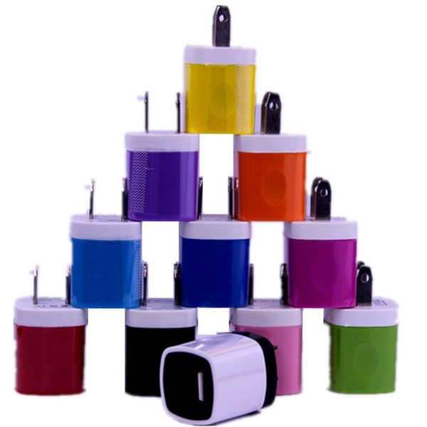 

5v 1a u wall charger power adapter white color with retail box adaptor for mobile phone mp3 pc player