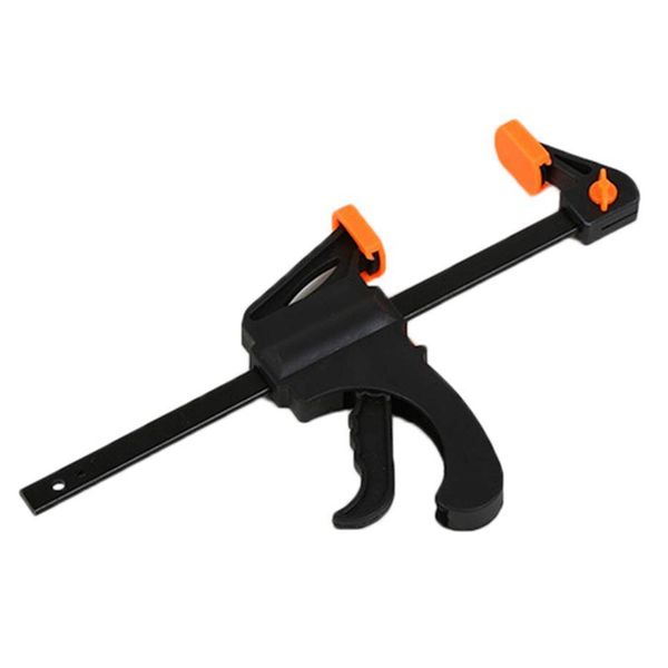 

6 inch wood working bar f shape clamp grip ratchet release squeeze diy hand tool
