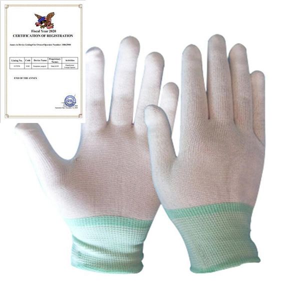 

1pair антистатические перчатки электронные перчатки антистатический обеспыленных thin раздел вязаные перчатки носите защитные защитные перча