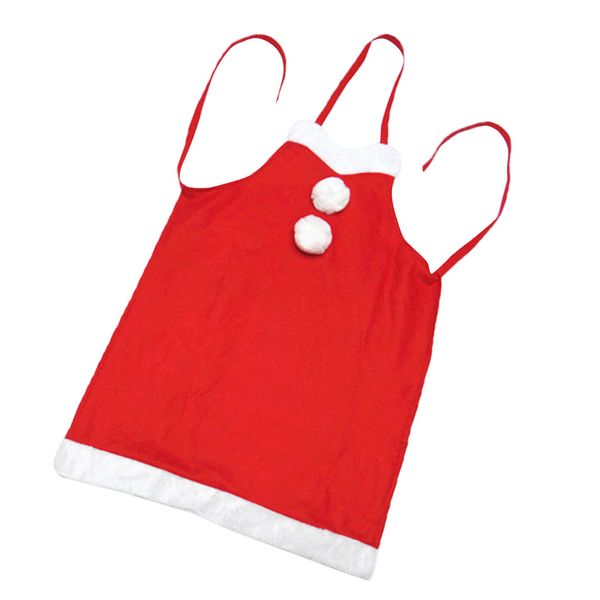 

christmas santa apron red bib waitress fancy dress costume xmas gift