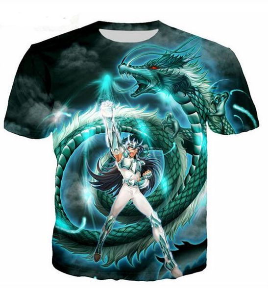 

new fashion mens/womans dragon t-shirt summer style funny 3d print casual t shirt plus size aa117, White;black