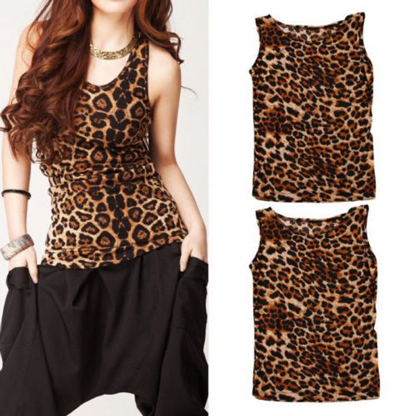 

ladies tank woman tanks 2019 spring women leopard vest sleeveless tank casual sweatshirt clothes summer party night, White