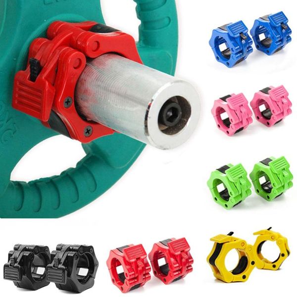 

2pc 1" 2" weightlifting barbell collar fitness crossfit quick release dumbbell clamp powerlifting musculation lift gym equipment