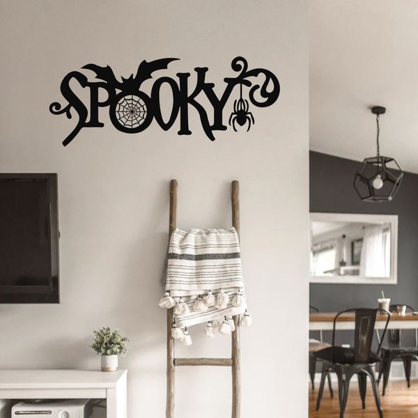 

black cartoon halloween door wall sticker bedroom wall art