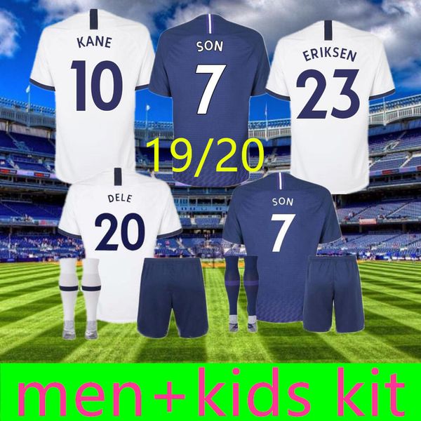 

top men kids kit Thailand KANE soccer jersey spurs 2019 2020 LUCAS jerseys ERIKSEN DELE SON 19 20 Football shirt NDOMBELE uniforms champions
