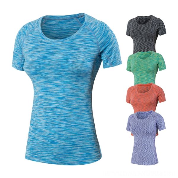 

colorful series women yoga shirts sport jersey outdoor wear athletic & outdoor apparel fitness short sleeve shirt gym running womens quick d, Gray;blue