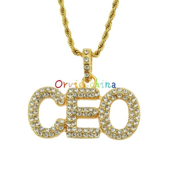 

2020 designer necklace european and american explosion jewelry personalized letter ceo diamond pendant necklace pendant jewelry, Black