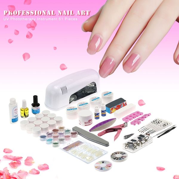

61pcs professional nail art decoration manicure tools kits