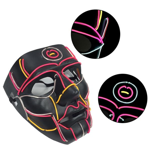 

el eco-friendly ball mask el luminous line mask хэллоуин ужас карнавал led luminous mask танцевальная вечеринка опора