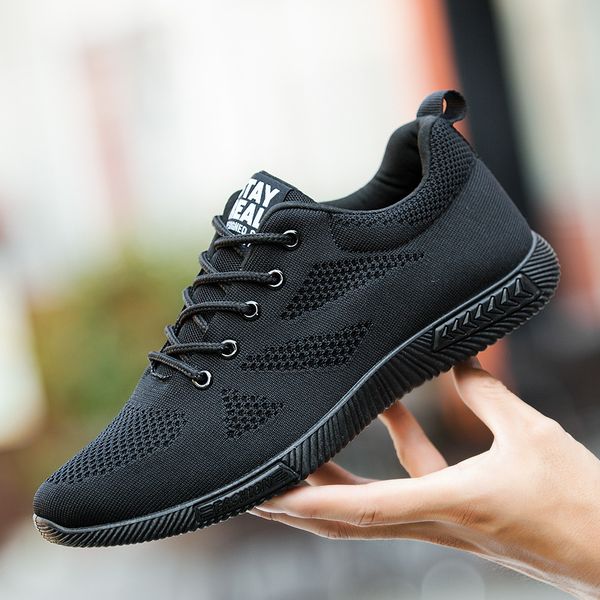 

fashion fly woven casual sports shoes breathable running shoes old beijing men's shoes male tide skid student network