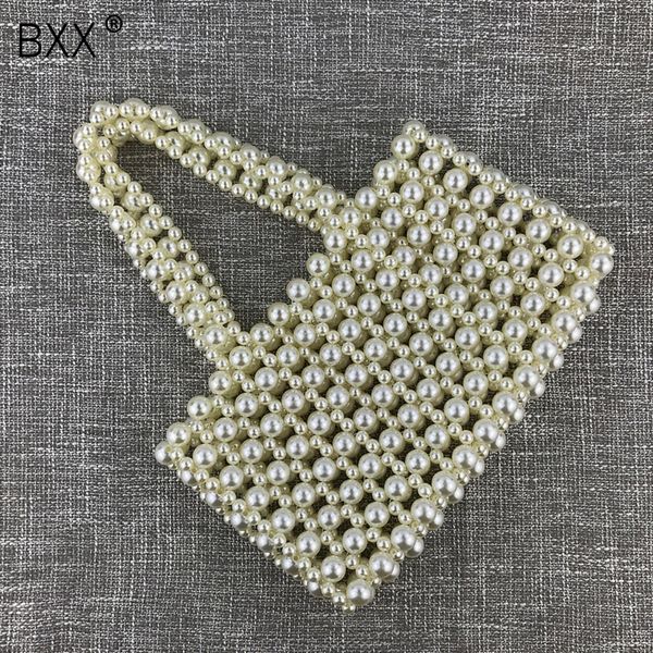 

bxx] 2020 spring new pearl evening bag female handbag hand-woven large-capacity beaded bags wedding party handbag hl714