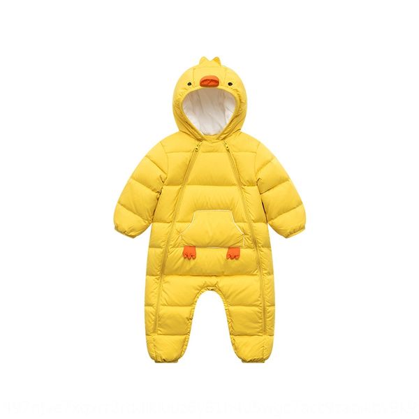 

now baby down jacket down jacket 2019 winter boy baby girl climbing clothes go out rhubarb duck hug clothes, Blue;gray
