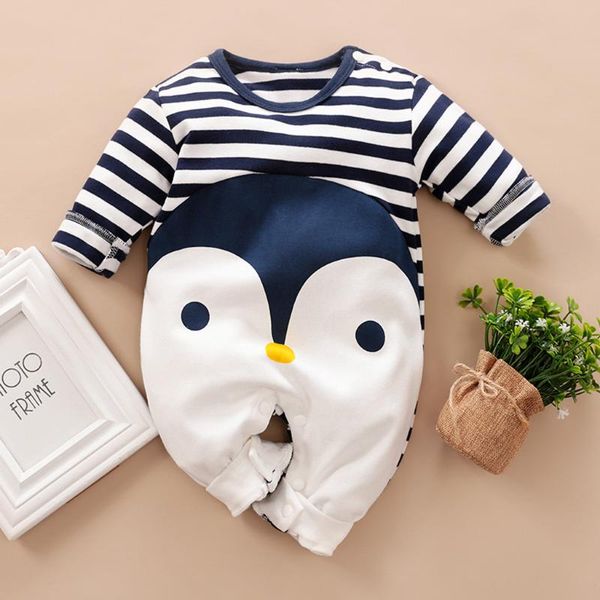 

newborn baby girl boy long sleeve cartoon print romper jumpsuit pajamas outfits summer new style suit children clothing bodysuit, Blue