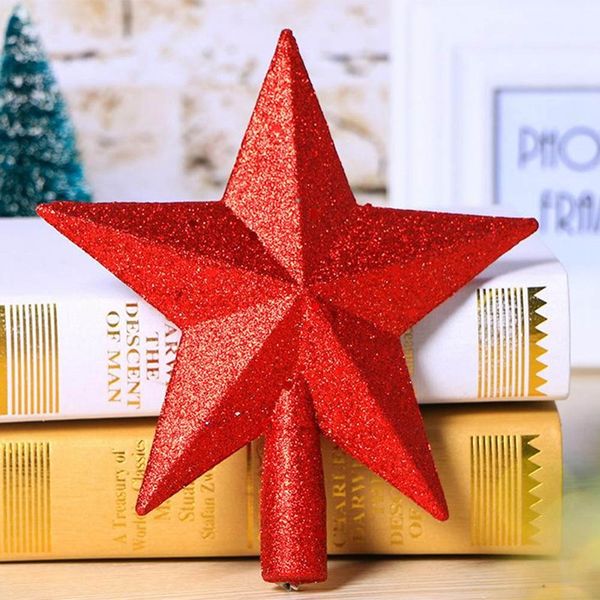 Red Yellow Christmas Tree Top Decorations Stars For Home House