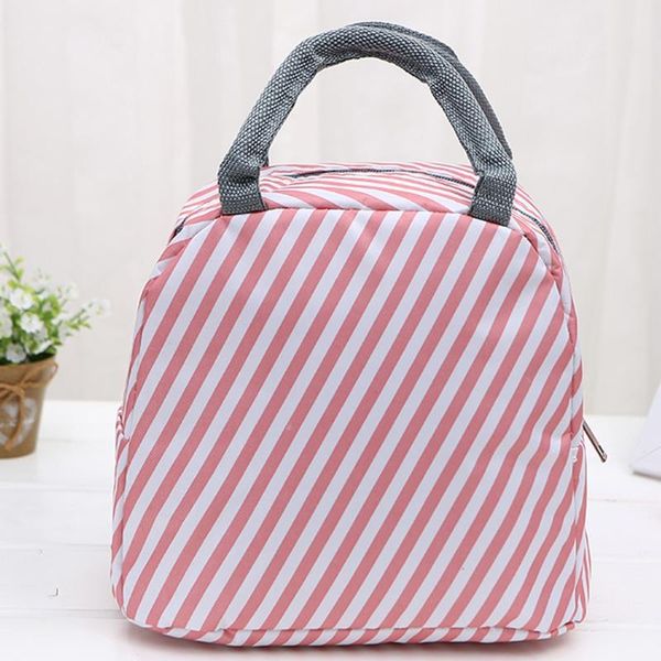 

outdoor fashion simple style large capacity waterproof lunch bag, Blue;pink