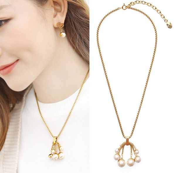 

18k gold pearls pendant necklace for women charm jewelry 2019 new pearls pendant necklaces gold necklace, Silver
