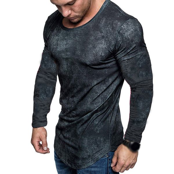 

men pullover long sleeve autumn & winter loose thermal round neck shirts, White;black
