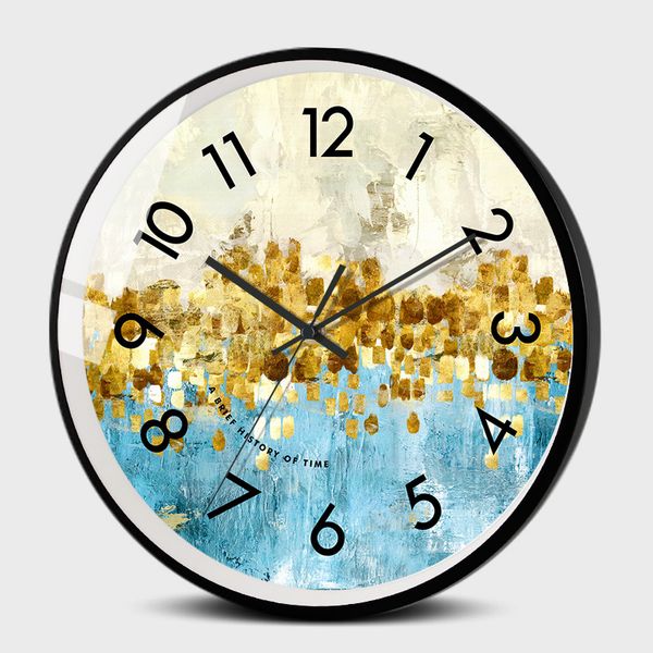

light luxury creative wall clock modern home relojes de pared simple fashion quiet living room clock decorative quartz