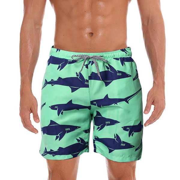 

sagace mens beach board shorts quick little sharks printed beach trunks swimwear casual shorts for men surffing