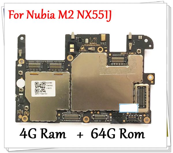 

unlocked original for zte nubia m2 nx551j 4gb+64gb working well mainboard motherboard main