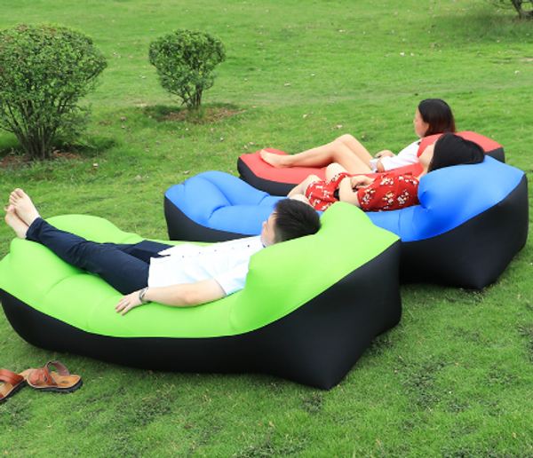 

2020 fast inflatable sofa lazy bag sleeping bag 240*70cm camping portable air banana sofa beach bed air hammock nylon