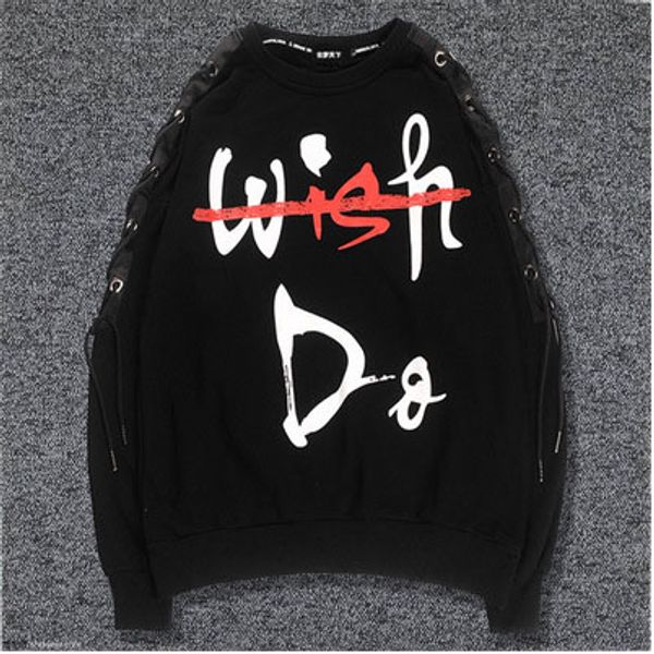 

boys designer sweatshirts mens casual large size youth letter graffiti print clothings mens loose long sleeve pullover winter 2020, Black