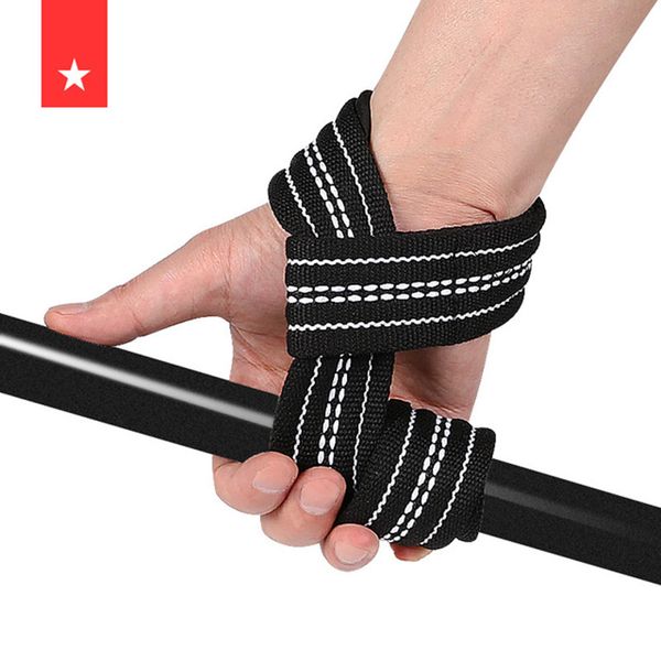 

flyspo gym lifting straps weightlifting wrist weight belt bodybuilding gloves for women&men fitness barbells power sport