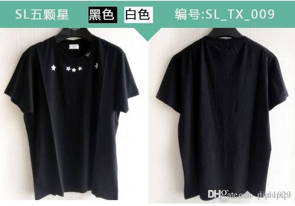 

sl мужская конструктор t-shirt черный и белый дизайн мужская мода дизайнер футболки топы с коротким рукавом s-xxl 0020, White;black