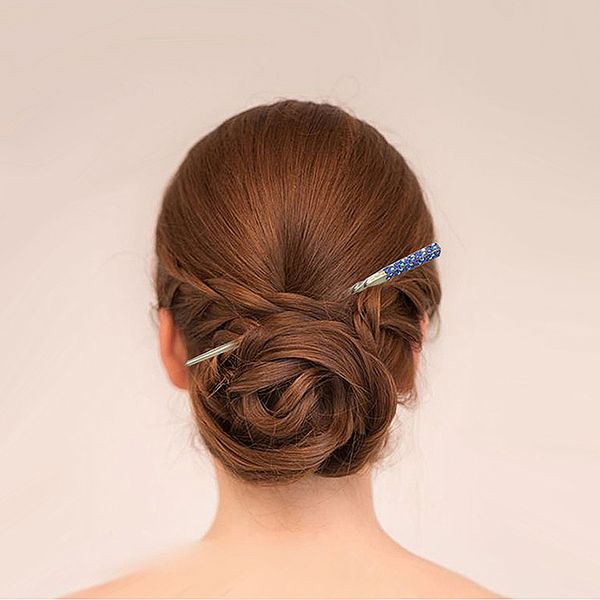 2020 Vintage Chinese Wedding Hair Accessories Blue Crystal Hair
