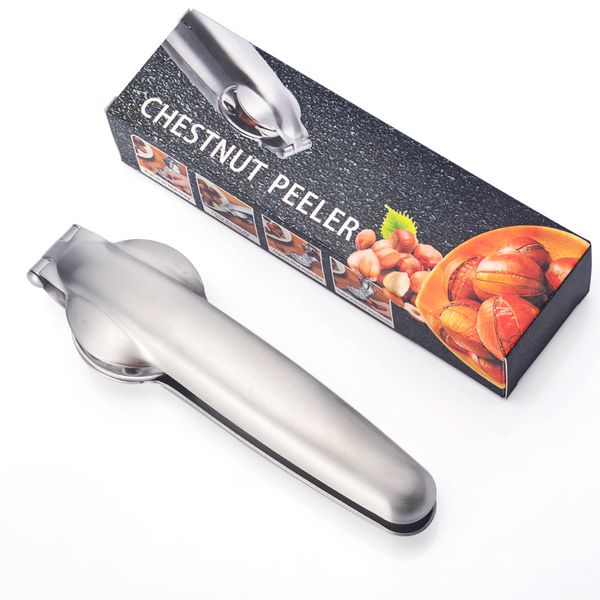 

stainless steel quick chestnut clip walnut pliers metal nut cracker sheller nut opener kitchen tools cutter gadgets 2 in 1
