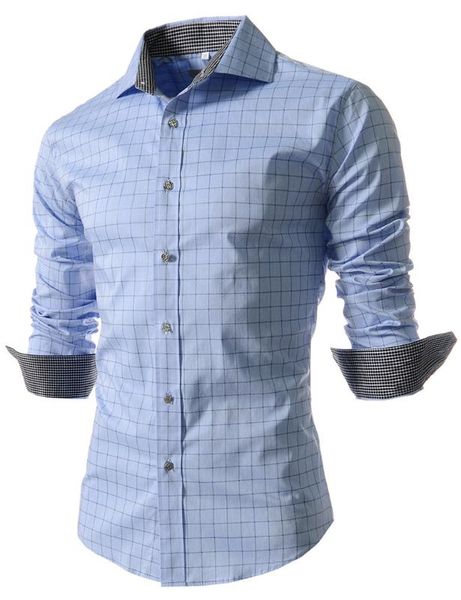 

мужчины рубашка 2016 new brand design springsummer mens клетчатую рубашку, вскользь рубашки slim fit стильный платье для plaid мужчины xxxxl, White;black