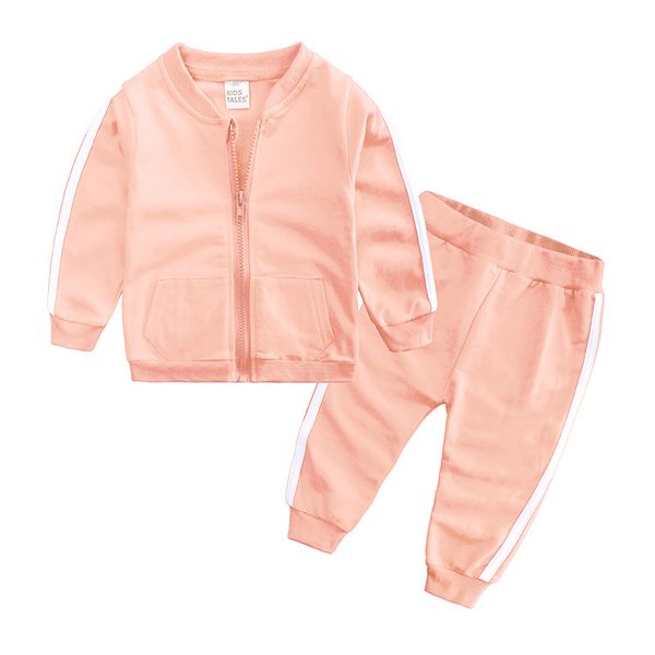 Set di abbigliamento per neonati Primavera Neonato Neonato Vestito casual Giacca con cerniera Pantaloni 2 pezzi Abiti Bebes Tuta unisex