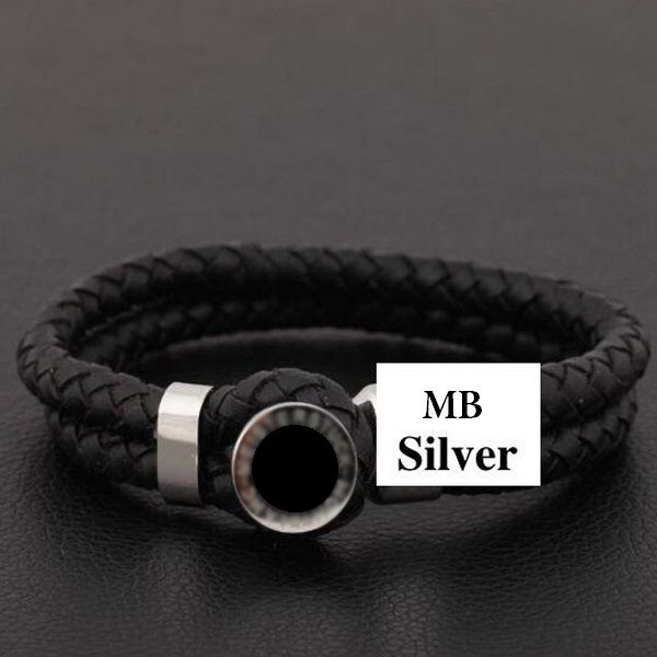 

stainless steel mb bracelet europe's most popular the choice of luxury bracelet black genuine leather chain