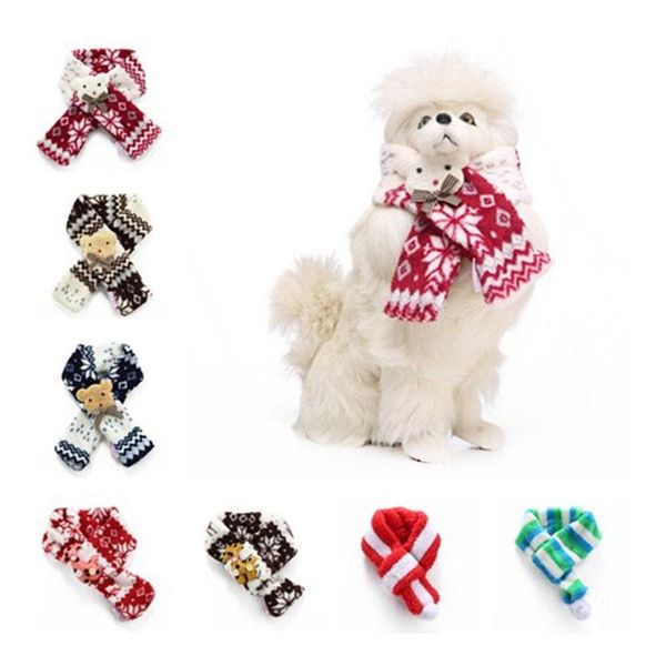 

домашнее животное рождественский шарф зима мягкая теплая рождество снежинка шаблон шейный платок для собак и кошек домашние животные рождест