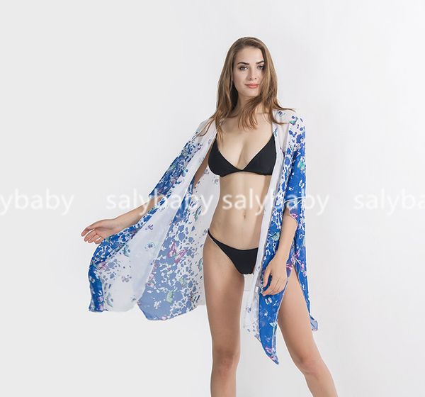 

New summer bikini swimming beach cover ups small butterfly pattern beach shawl mix colors Cover-Ups cool clothes can do drop shipping