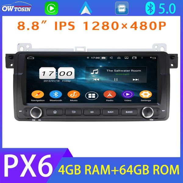 

8.8 ips 1280*480p car multimedia player px6 4g+64g for 3 series rover 75 mg zt parrot voice control 4g lte android gps radio car dvd