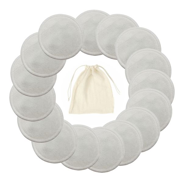 

16pcs reusable washable round bamboo makeup remover cotton pads with storage bag gloves for skin care supplies with laundry